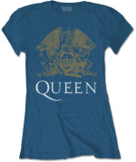 Queen Ladies Tee: Crest indigo blue  24€