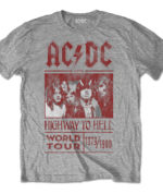 AC/DC Camiseta Gris: HIGHWAY TO HELL WORLD TOUR 1979/1980 26,90€