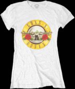 GUNS N’ ROSES Camiseta Blanca Chica: CLASSIC BULLET LOGO 26,90€