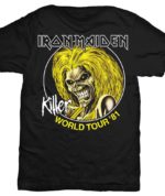 IRON MAIDEN Camiseta Negra: KILLER WORLD TOUR 81 26,90€