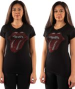 THE ROLLING STONES LADIES T-SHIRT: CLASSIC TONGUE (DIAMANTE)26,90€