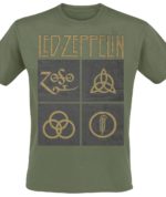 LED ZEPPELIN Camiseta Verde: GOLD SYMBOLS 26,90€